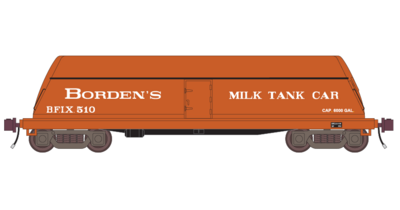 Borden Butter Dish Milk Car White Lettering Decals