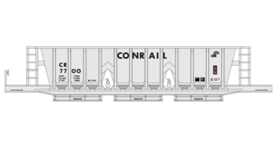 Conrail Longitudinal Hopper Decals