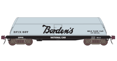 Borden Butter Dish Milk Car Script Lettering Decals