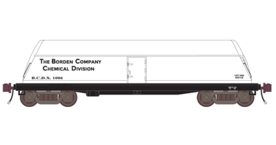 Borden Chemical White Tank Car Decals