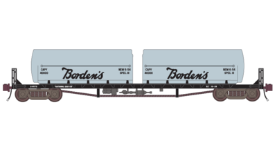 Borden Milk Car Double Tank Decals