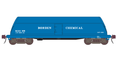 Borden Chemical Blue Tank Car Decals