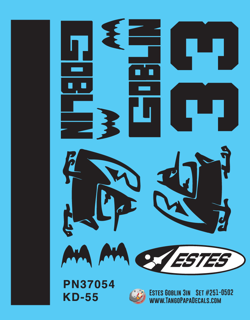 Estes Goblin 3in Decals