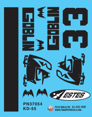 Estes Goblin 3in Decals