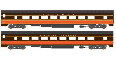 Illinois Central Passenger Car Decals