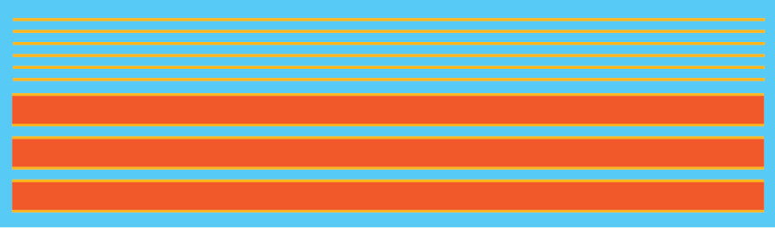 HO Scale - Illinois Central Passenger Car Striping Decals