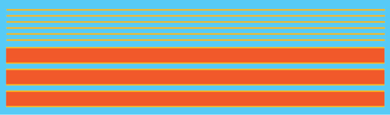 Illinois Central Passenger Car Striping Decals