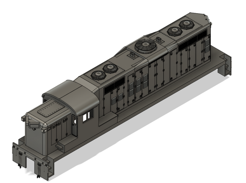 N Scale - AS-16m &quot;Buffalo&quot; High Hood with DB, High Numberboards Locomotive Shell