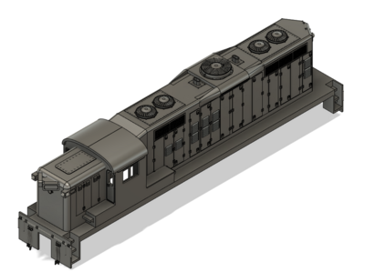 N Scale - AS-16m "Buffalo" High Hood with DB, High Numberboards Locomotive Shell