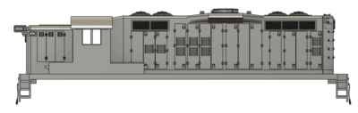 HO Scale - AS-16m Buffalo High Hood with DB, High Numberboards Locomotive Shell