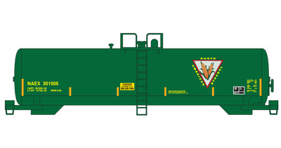 North American Ethanol Modern Tank Car Yellow Lettering Decals