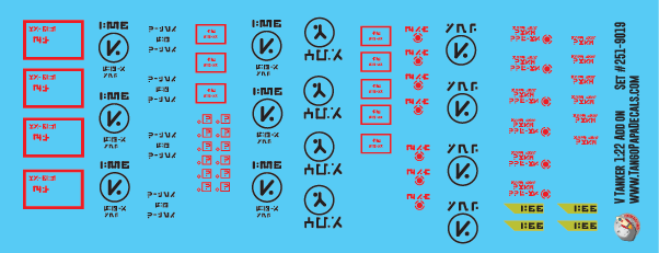 V Ship Tanker Addon Decals 1:22 Scale