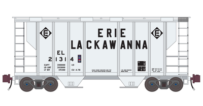 Erie Lackawanna 2 Bay PS2 Covered Hopper Decals