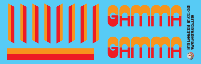 Estes Gamma (1325) Decals