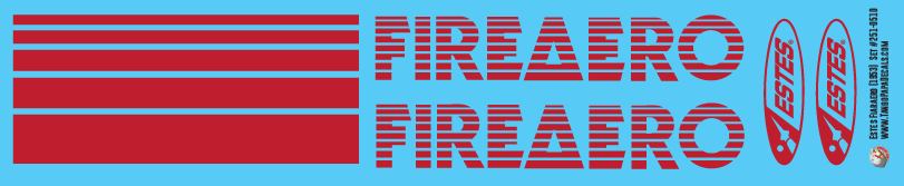 Estes Fireaero (1953) Decals