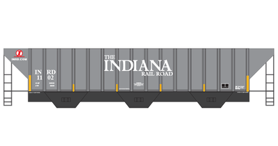 Indiana Railroad Gray Covered Hopper Decals