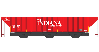 Indiana Railroad Red Covered Hopper Decals
