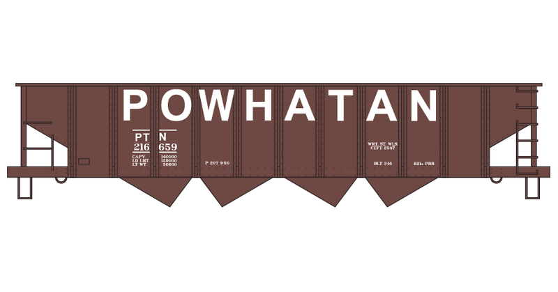 Powhatan 70t Open Hopper White Decals