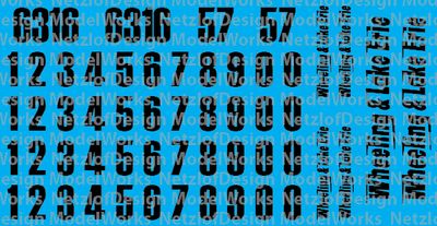 HO Scale - Wheeling Lake Erie Black Locomotive Patch Out Decals