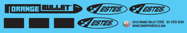 Estes Orange Bullet (7295) Decals