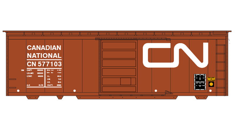 Canadian National 40ft Modern Box Car Decals
