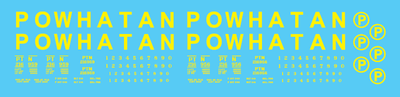N Scale - Powhatan 70t Open Hopper Yellow Decals