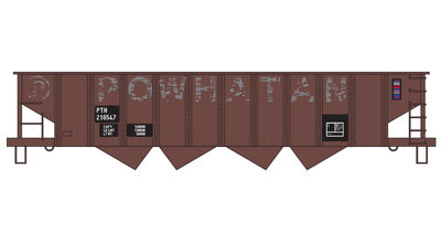 Powhatan 70t Open Hopper Faded Gray Decals