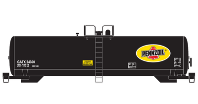Pennzoil Refining Modern Black Tank Car