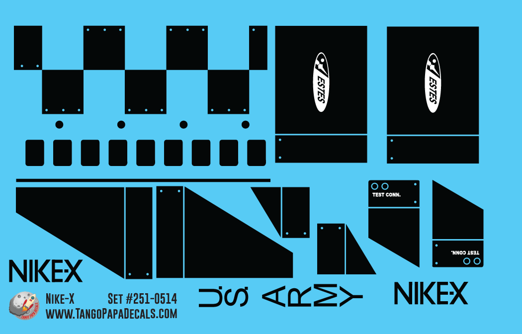 Estes Nike-X BT60 Decals