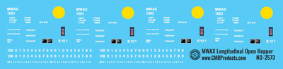 N Scale - MWAX Longitudinal Hopper Decals