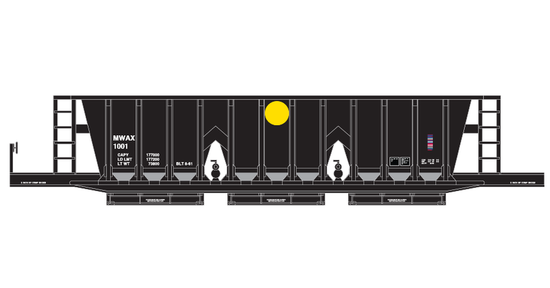 MWAX Longitudinal Hopper Decals