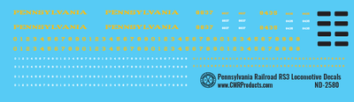Pennsylvania Railroad RS3 Locomotive Decals