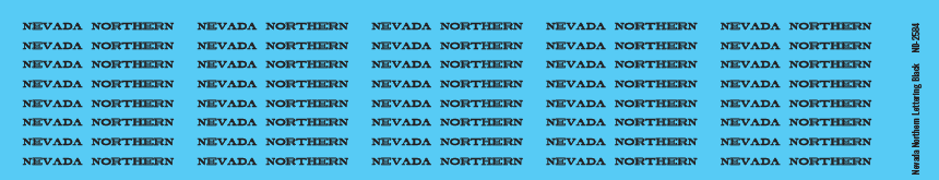 Nevada Northern Black Name Decals