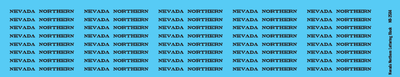 Nevada Northern Black Name Decals