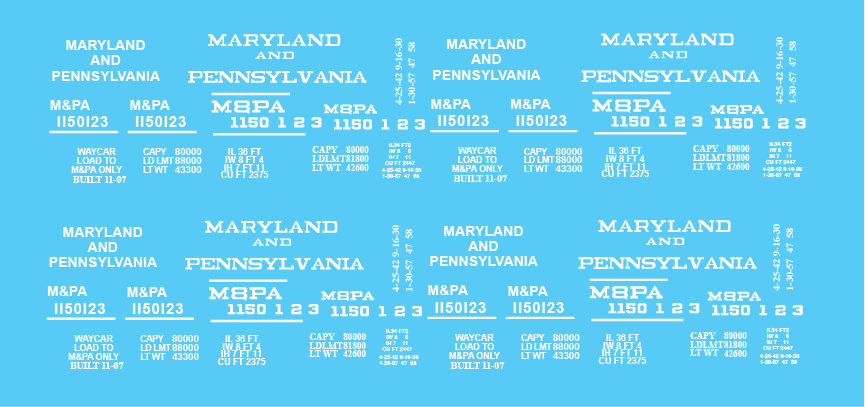 Maryland Pennsylvania Box Car Set - MA PA Historical Society