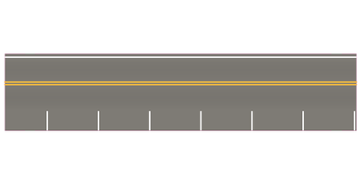 Easy Streets N - Medium Asphalt Single Side Parallel Parking White