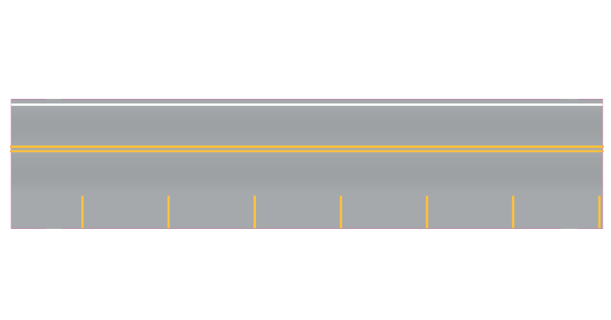 Easy Streets N - Aged Asphalt Single Side Parallel Parking Yellow