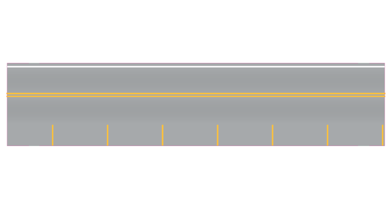 Easy Streets N - Aged Asphalt Single Side Parallel Parking Yellow