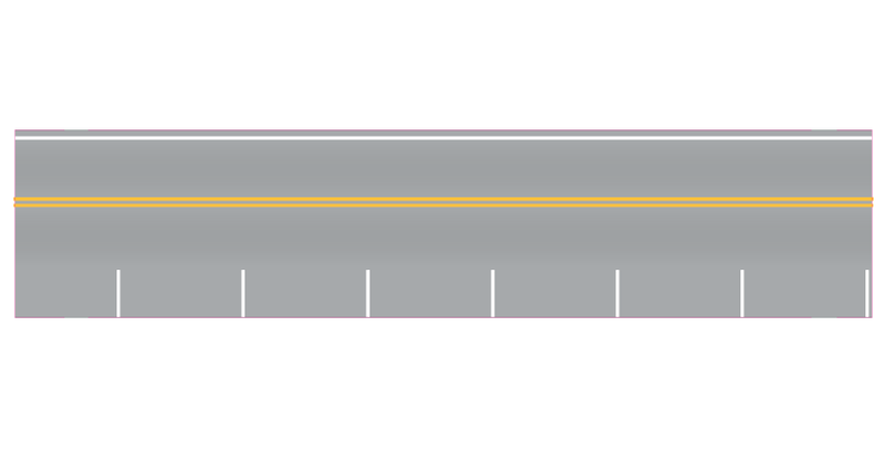Easy Streets N - Aged Asphalt Single Side Parallel Parking White