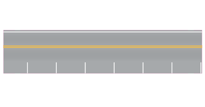 Easy Streets N - Aged Asphalt Single Side Parallel Parking White