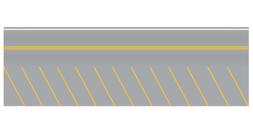 Easy Streets N - Aged Asphalt Single Side Angled Parking Yellow