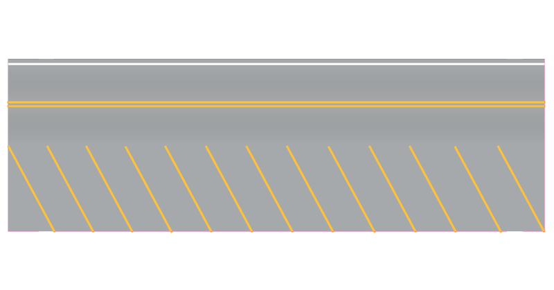Easy Streets N - Aged Asphalt Single Side Angled Parking Yellow