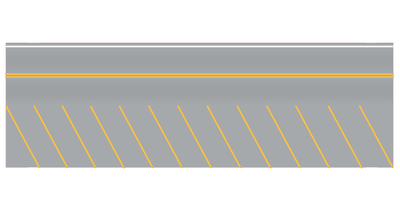 Easy Streets N - Aged Asphalt Single Side Angled Parking Yellow