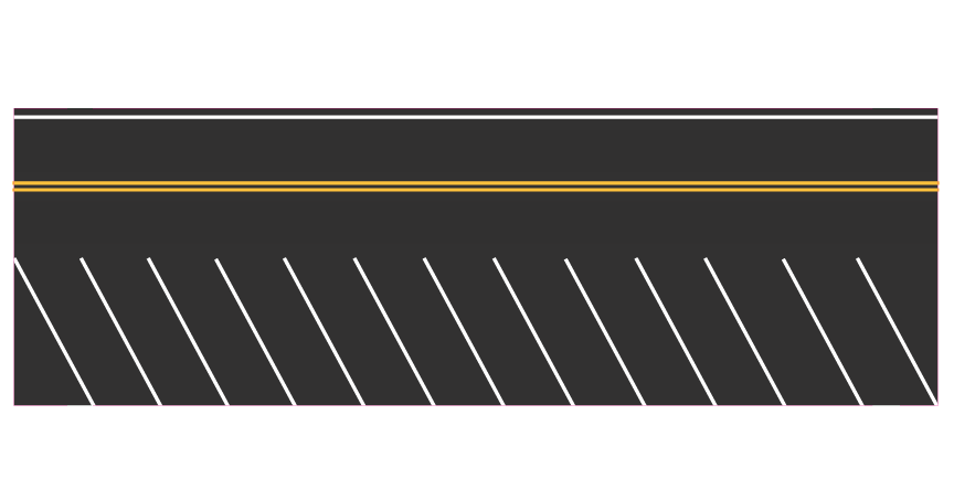 Easy Streets N - Fresh Asphalt Single Side Angled Parking White