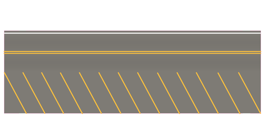 Easy Streets N - Medium Asphalt Single Side Angled Parking Yellow