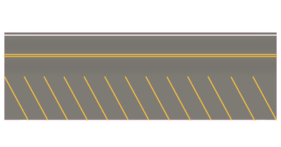 Easy Streets N - Medium Asphalt Single Side Angled Parking Yellow