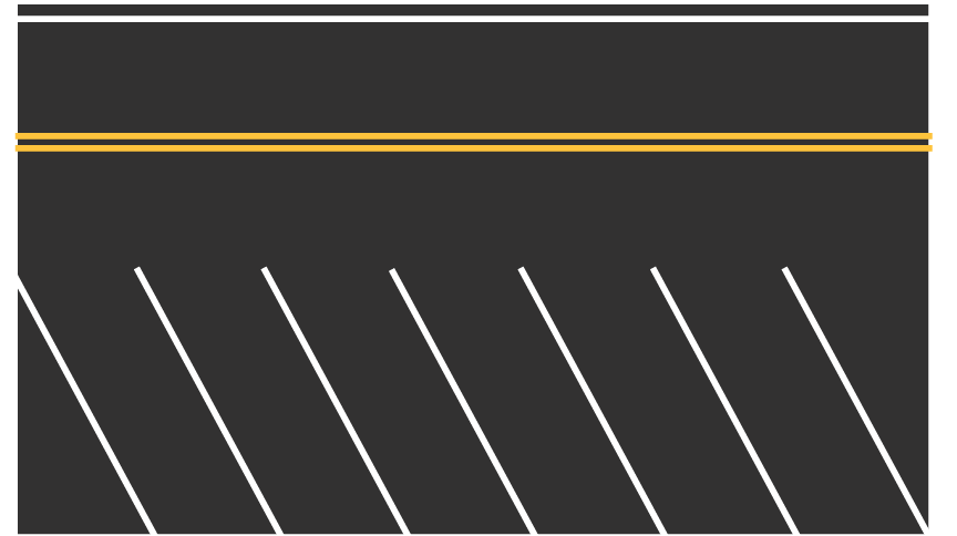 Easy Streets HO - Fresh Asphalt Single Side Angled Parking White