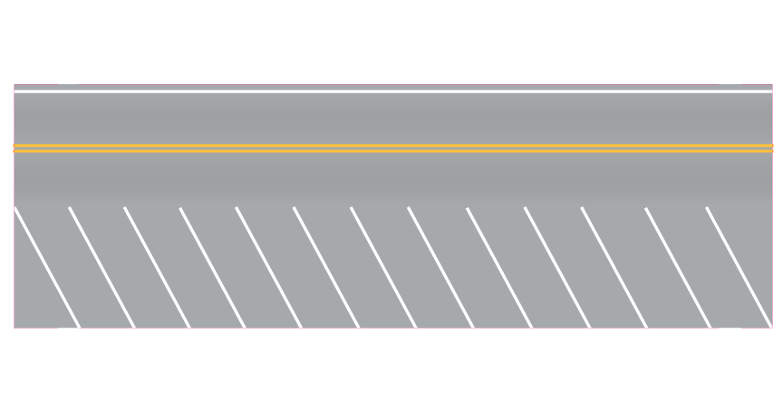 Easy Streets N - Aged Asphalt Single Side Angled Parking White