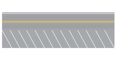 Easy Streets N - Aged Asphalt Single Side Angled Parking White