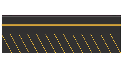 Easy Streets N - Fresh Asphalt Single Side Angled Parking Yellow